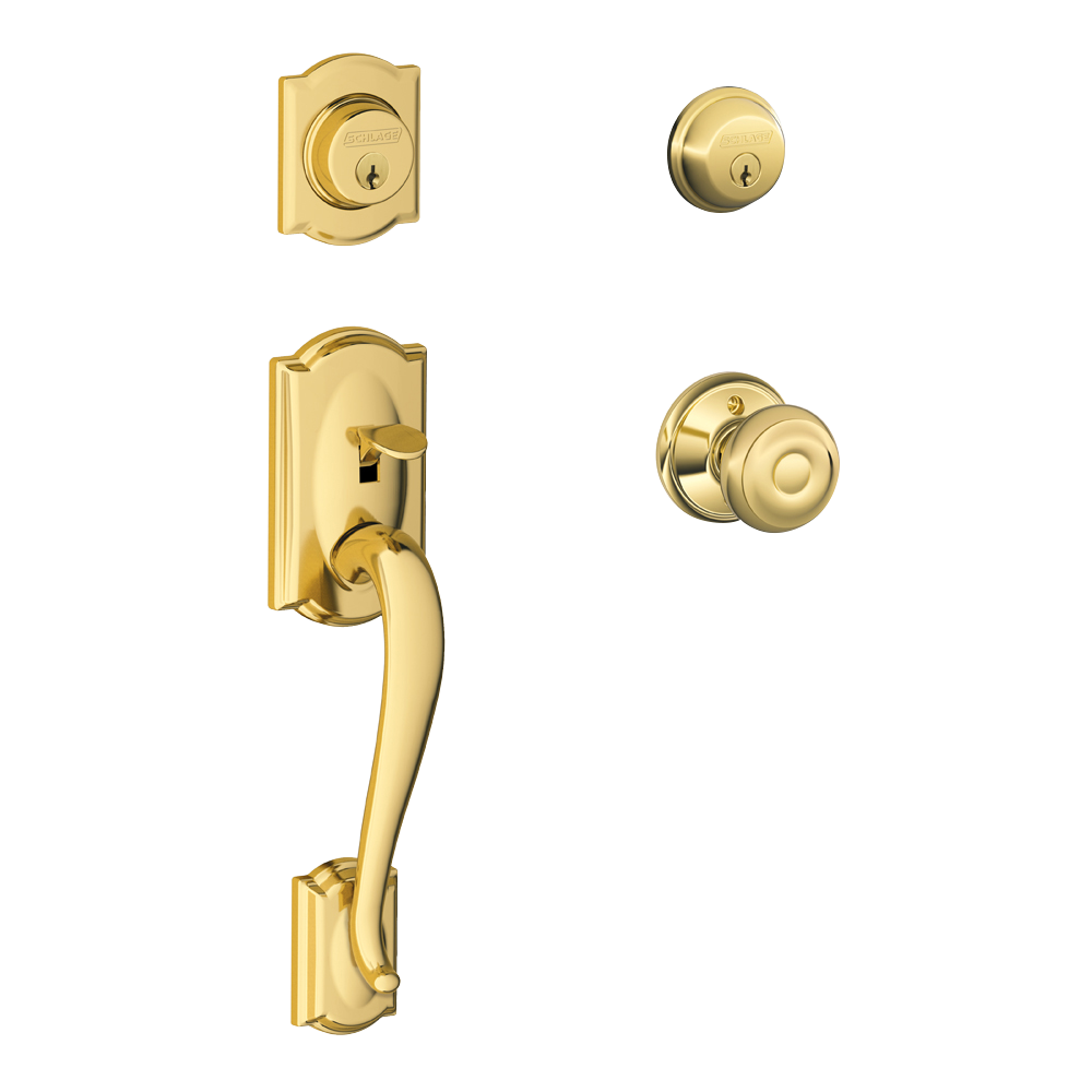 Camelot Double Cylinder Handleset and Georgian Knob